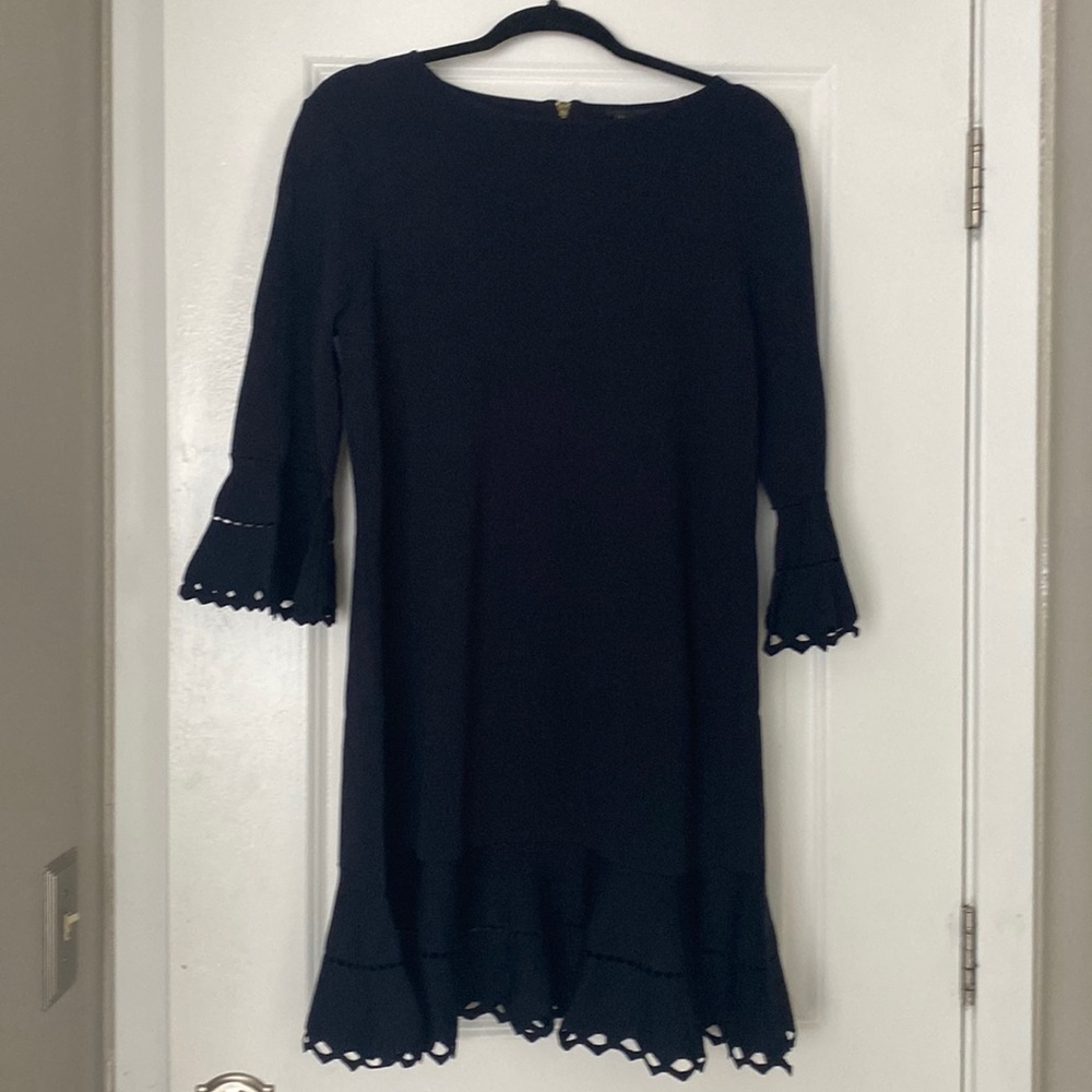 Dark Blue Ted Baker Yazmiin Long Sleeve Dress Size 2 & 4 (6 & 10) NWT - Picture 3 of 11